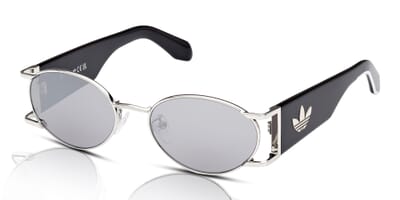 Adidas OR0096 16C Sunglasses Palladium Oval Frame, Smoke Lenses Adidas SP0096 Gray, Black Prescription Sunglasses main image 3