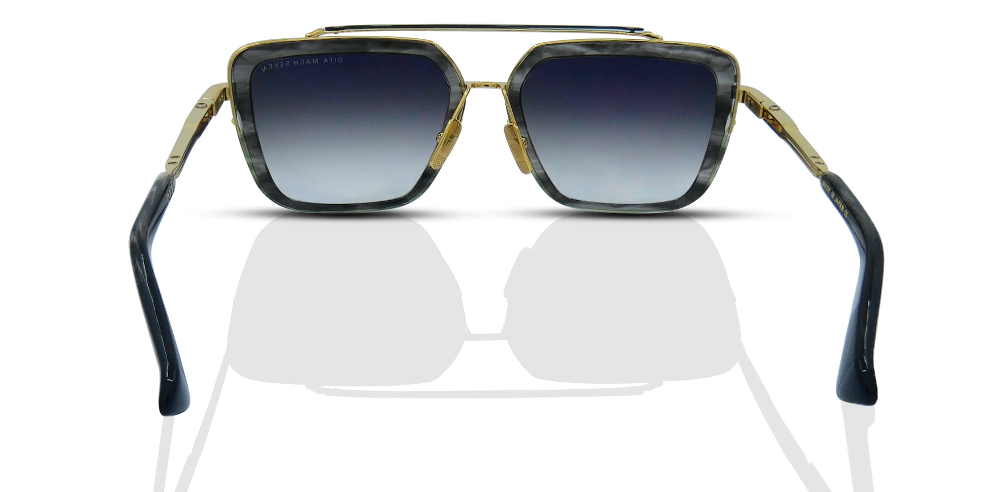Dita Mach-Seven Sunglasses DTS135-56-03-Z Dark Grey Swirl/Yellow