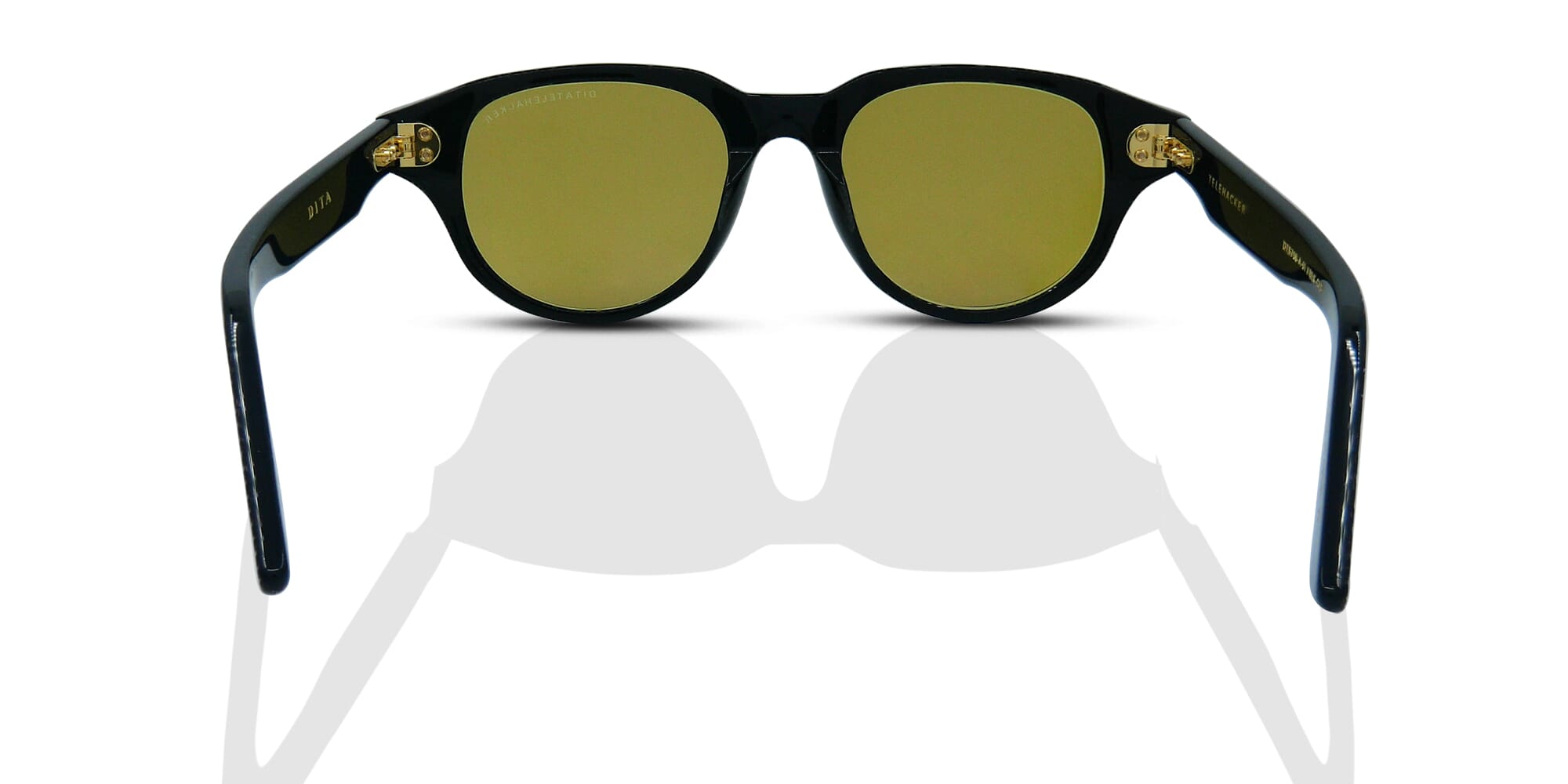 極美品 DITA サングラス TELEHACKER DTS708 ブラック Dita Telehacker Sunglasses DTS708-A-01-A Black/Yellow Gold