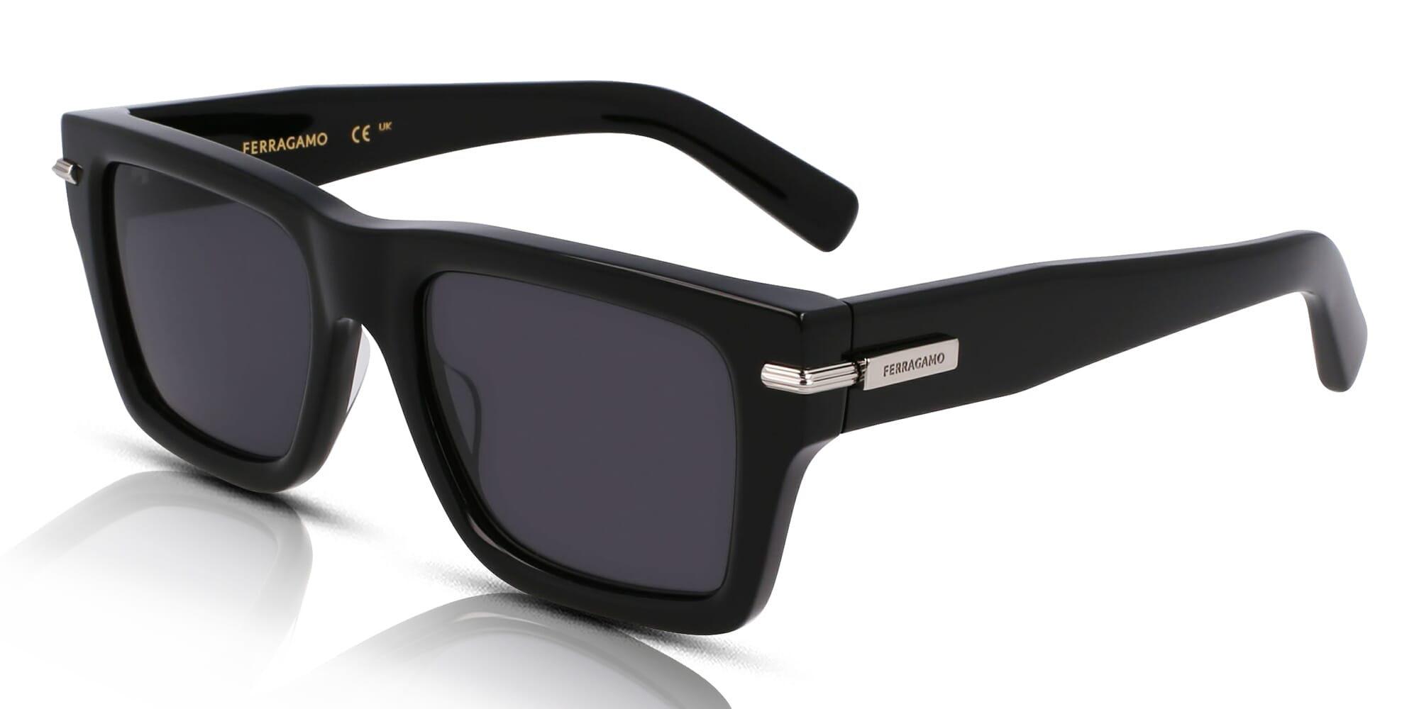 Ferragamo Black Bio Injected Sunglasses