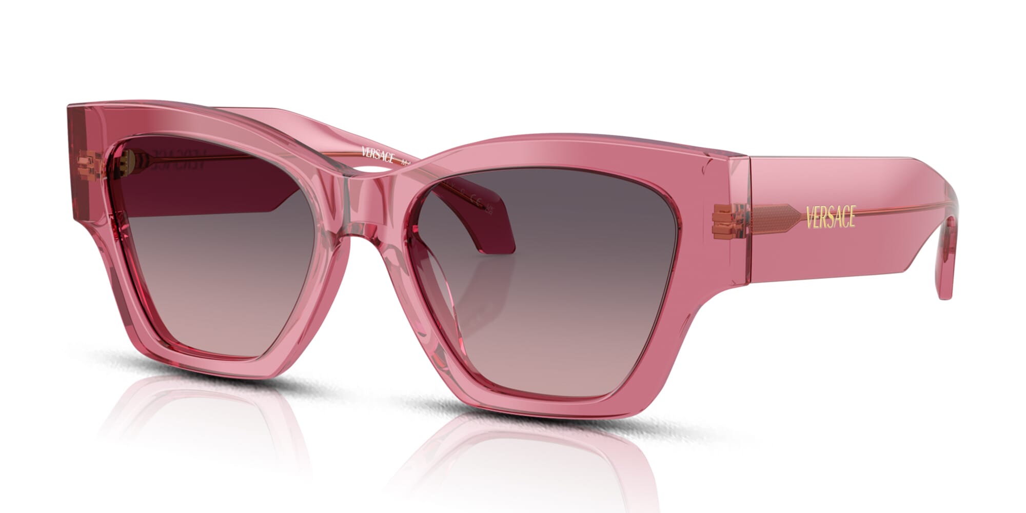【VERSACE】ヴェルサーチェ Men's Pink Browbarサングラス VERSACE】ヴェルサーチェ Men's Pink Browbarサングラス VERSACE