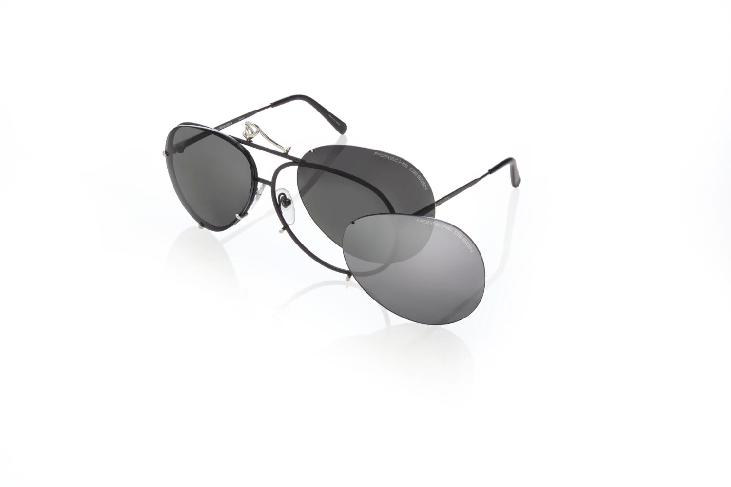 PORSCHE DESIGN P8478 Sunglasses Sun Glasses J BLACK-SILVER Authentic New 63mm Un Porsche Design P8478 R Sunglasses Black Green Mirror w  main image 2