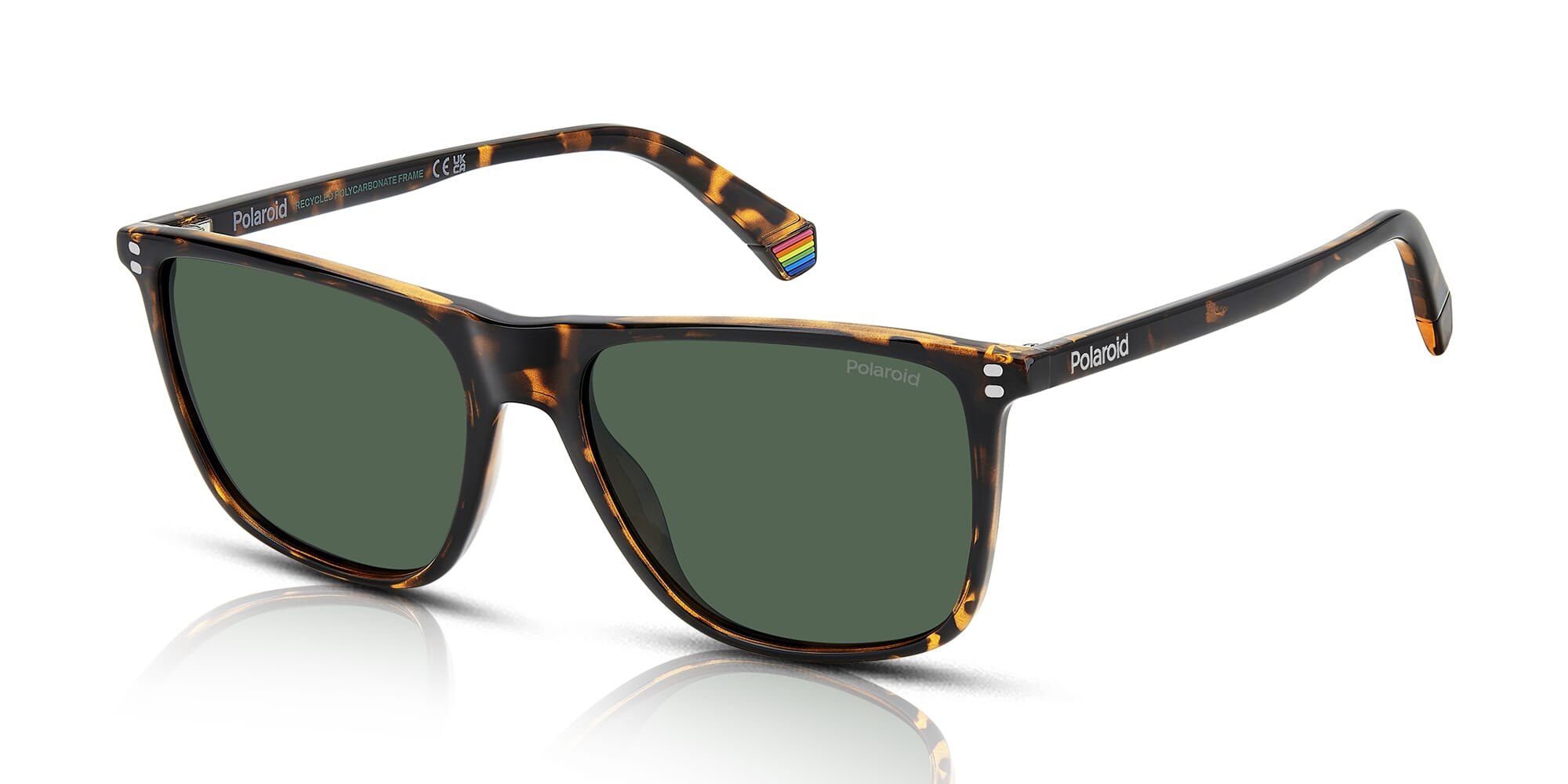 thumbnail image 2 of Polaroid Polarized Sunglasses PLD 2062/S – Havana Matte Green – Unisex – Plastic Frame 2 of 3