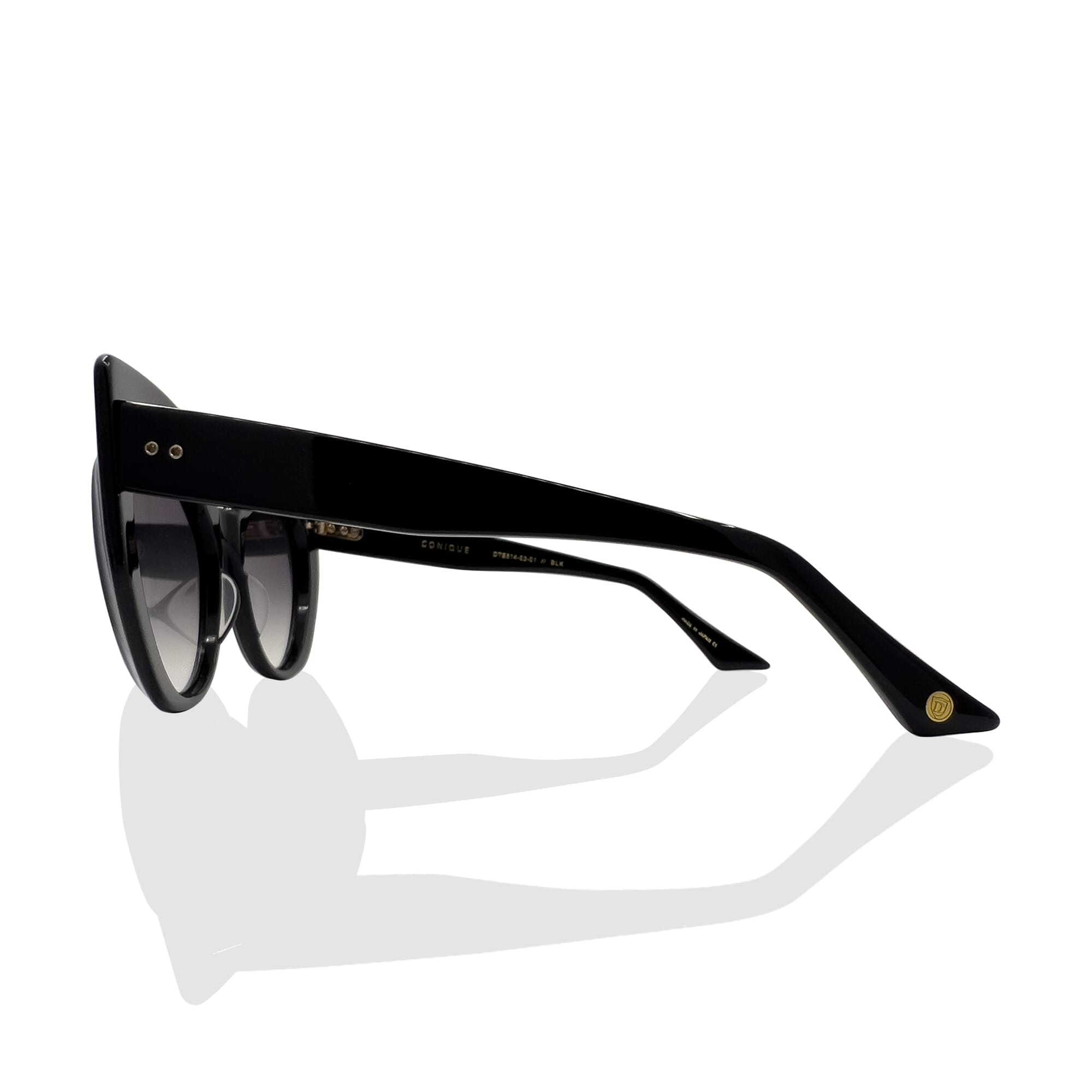 NEW! DITA CONIQUE DTS514-01-BLK; BLACK W/GREY GRADIENT LENS. 100% AUTHENTIC. Dita Conique DTS514 Sunglasses 514-01 Black - eye-oo.com main image 2