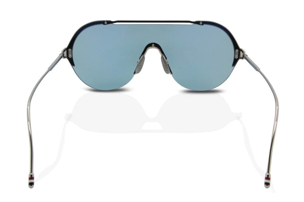 Thom Browne TBS811 Sunglasses 02 Silver Titanium/Light Blue 