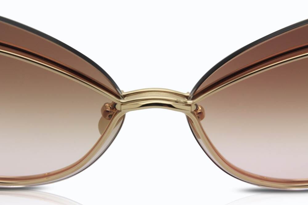 NEW! DITA NIGHTBIRD-ONE DTS515-66-01-GLD; WHITE GOLD FRAM W/ BROWN-PINK LENS $_57.JPG?set_id=880000500F main image 4