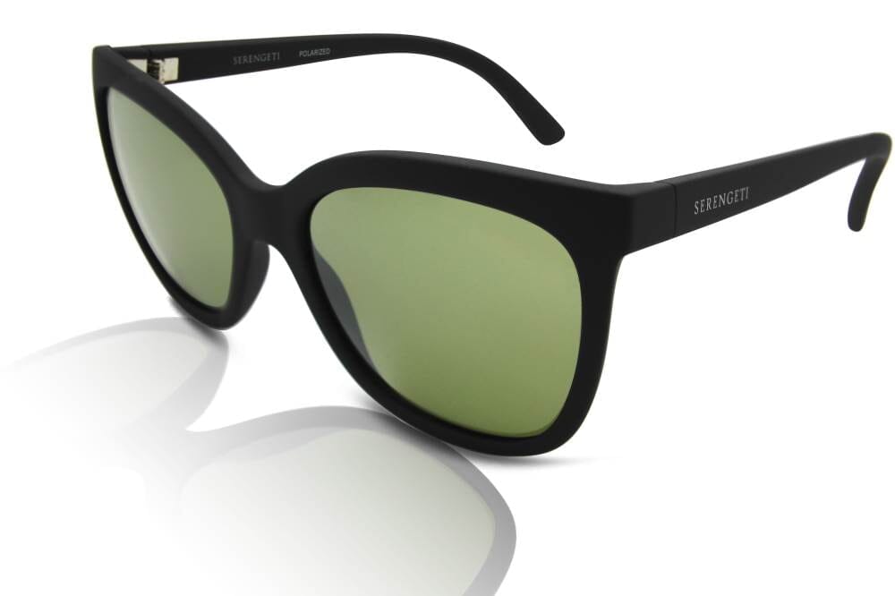 Serengeti Lela Butterfly 8939 Sunglasses - Black/Shiny Mineral Polarized Lenses With Gold Accents, One Size Fits Most - View #9