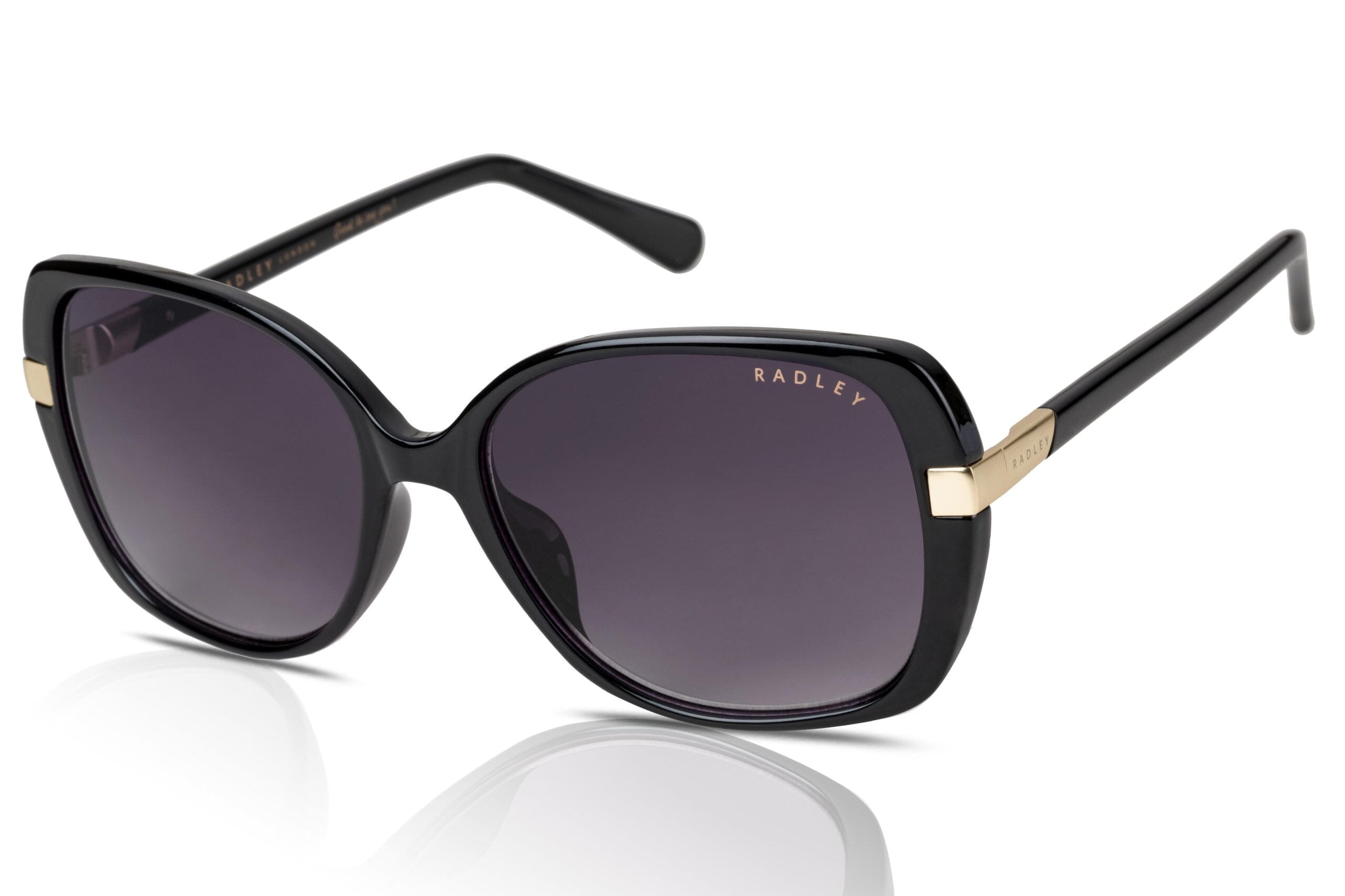NEW RADLEY RDS UNA COL. 104 BLACK GOLD AUTHENTIC SUNGLASSES 53-18