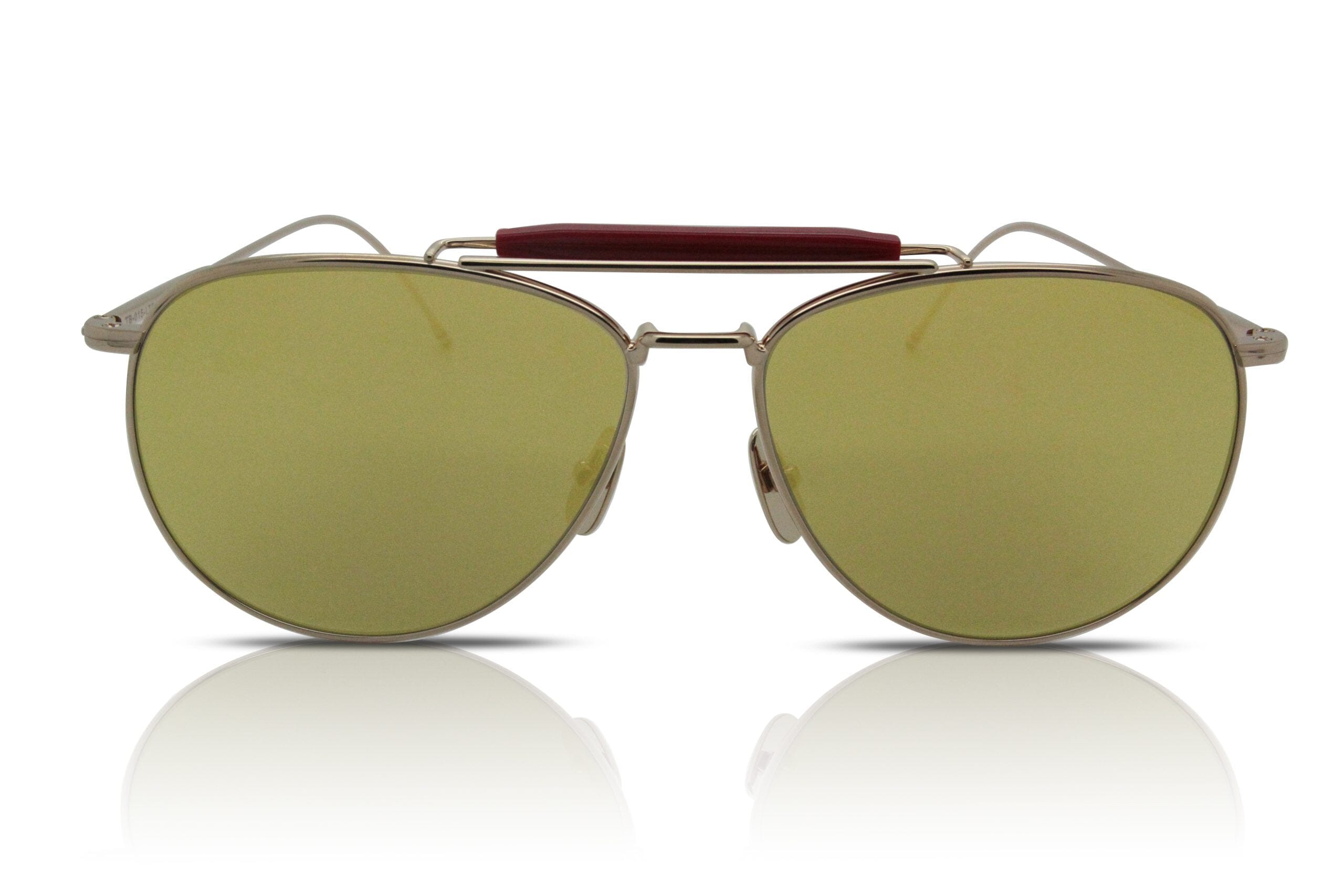 Thom Browne TB-015 Sunglasses LTD-GLD-62 Gold/Gold Red | Genuine Style