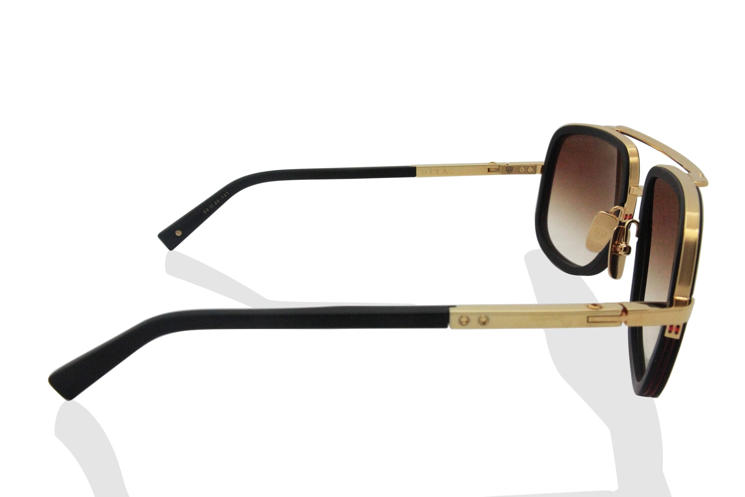 Dita Mach-S Sunglasses DTS412-A-01 Yellow Gold/Matte Black/Dark