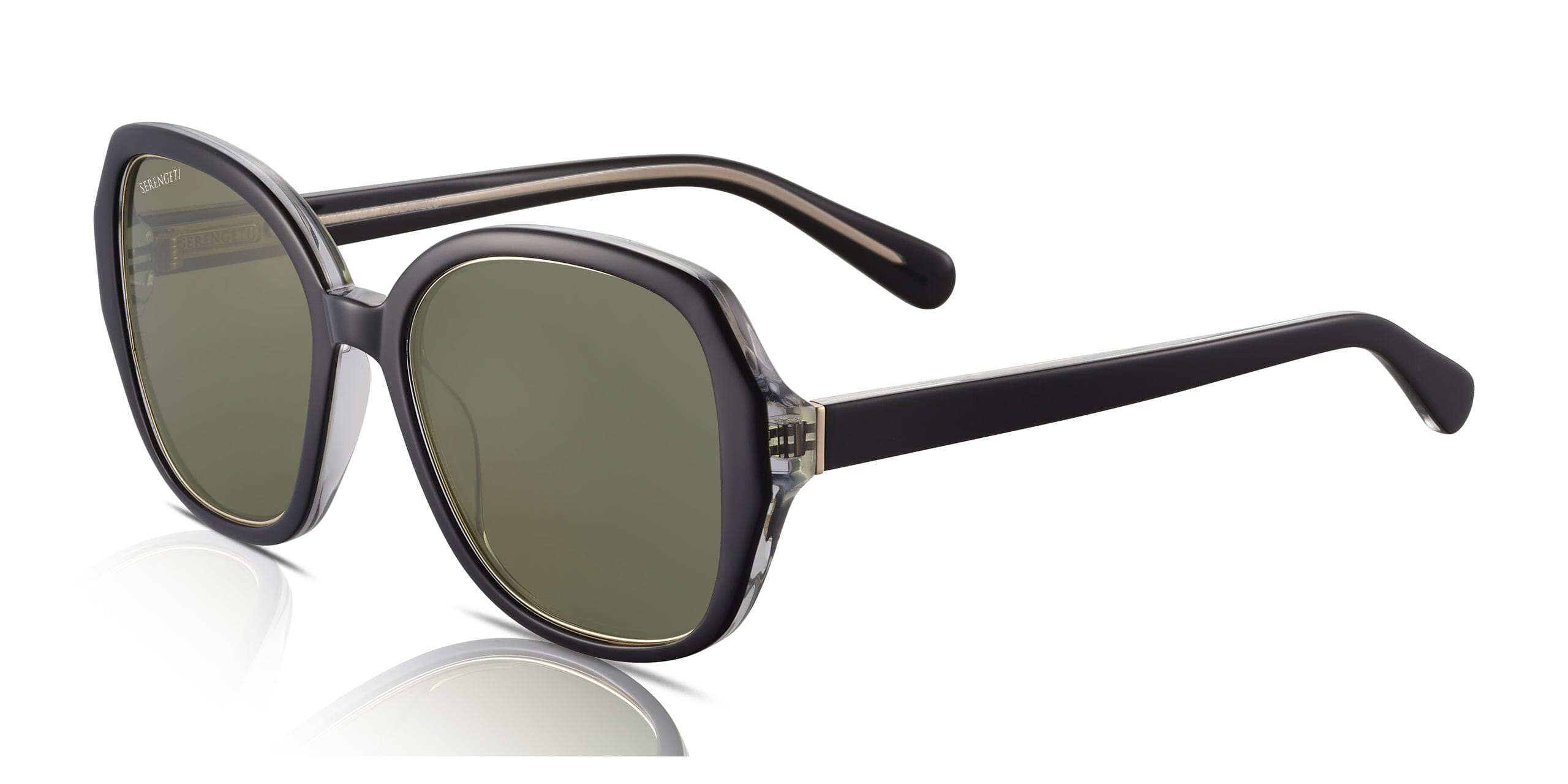 Serengeti Hayworth SS538001 Women's Sunglasses Shiny Black