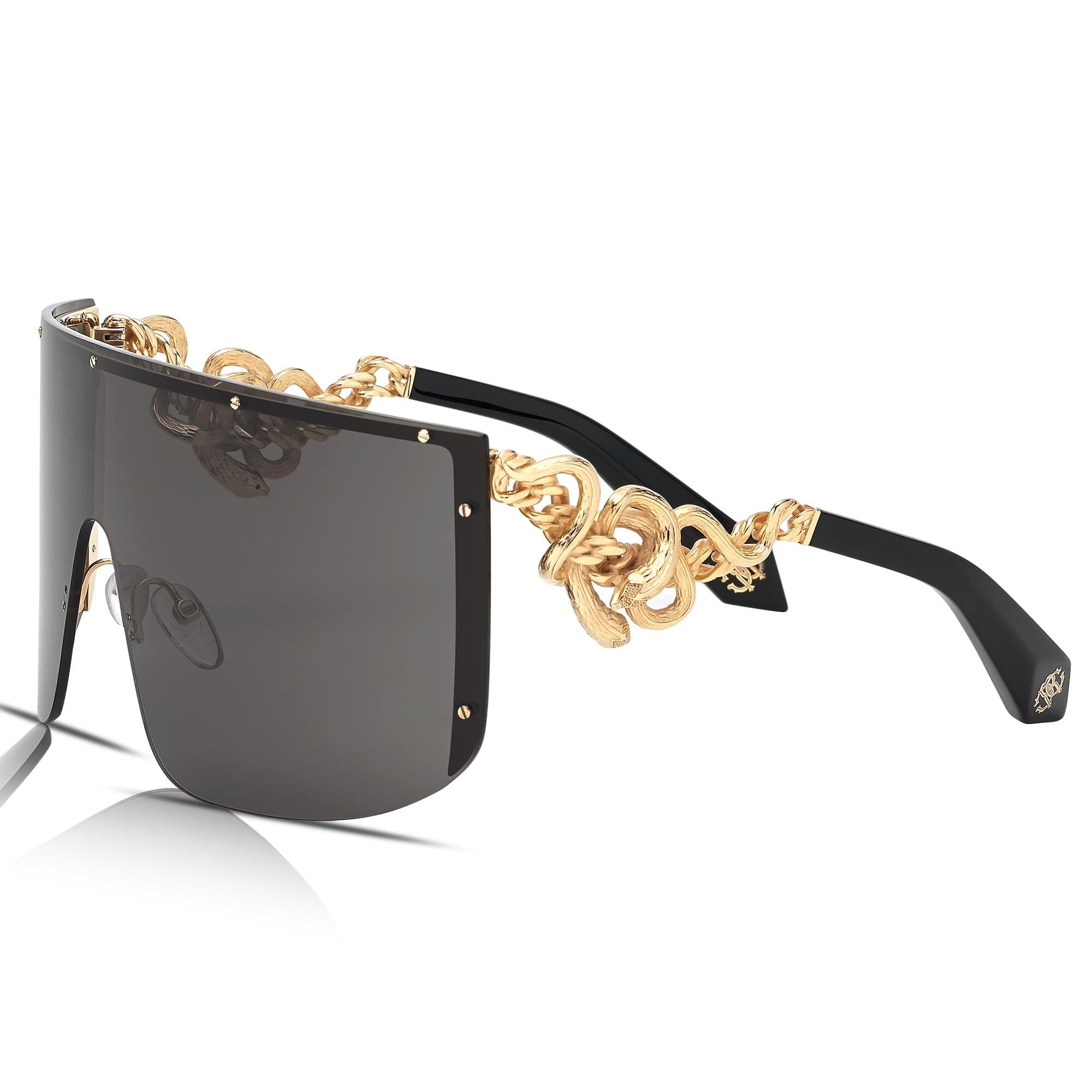 Roberto Cavalli SRC015M 0300 Sunglasses Gold Shield Frame, Brown Lenses Roberto Cavalli Roberto Cavalli SRC008M 0300 Sunglasses Gold  main image 3