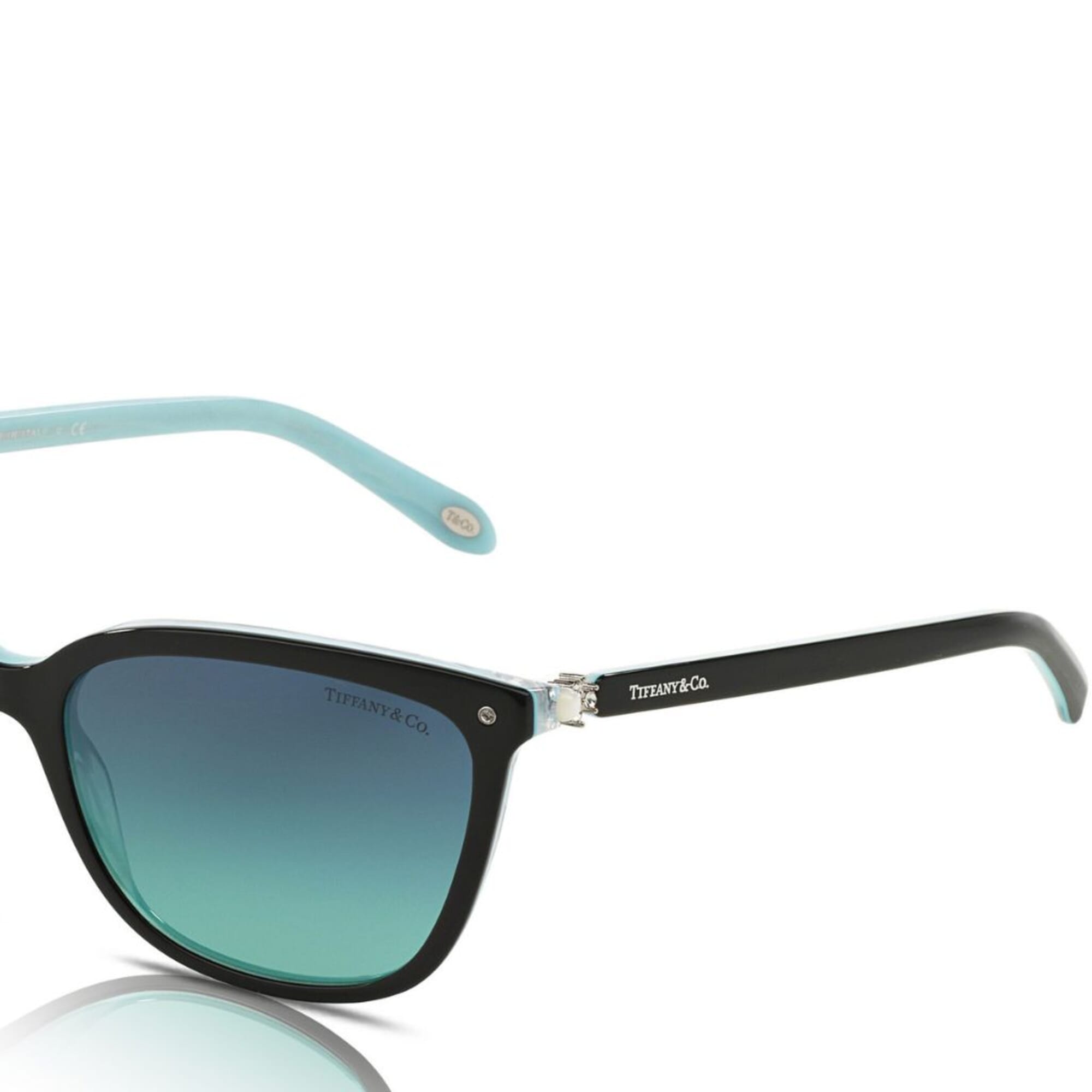 Tiffany & Co. TF4105HB Women's Sunglasses 81939S Black On Tiffany Blue ...