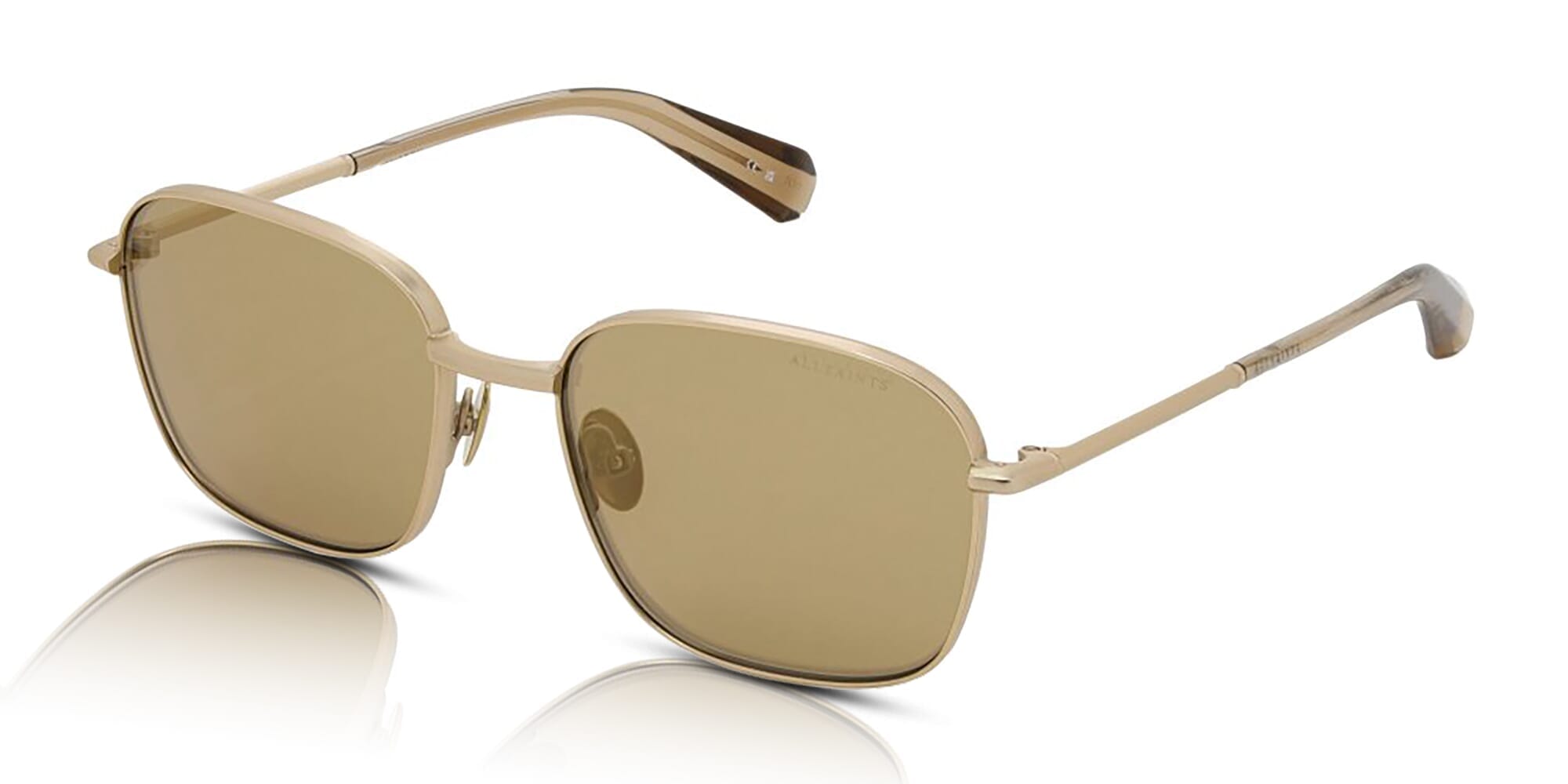 All Saints Austin ALS7001 Men's Sunglasses 407 Warm Brass/Brown ...