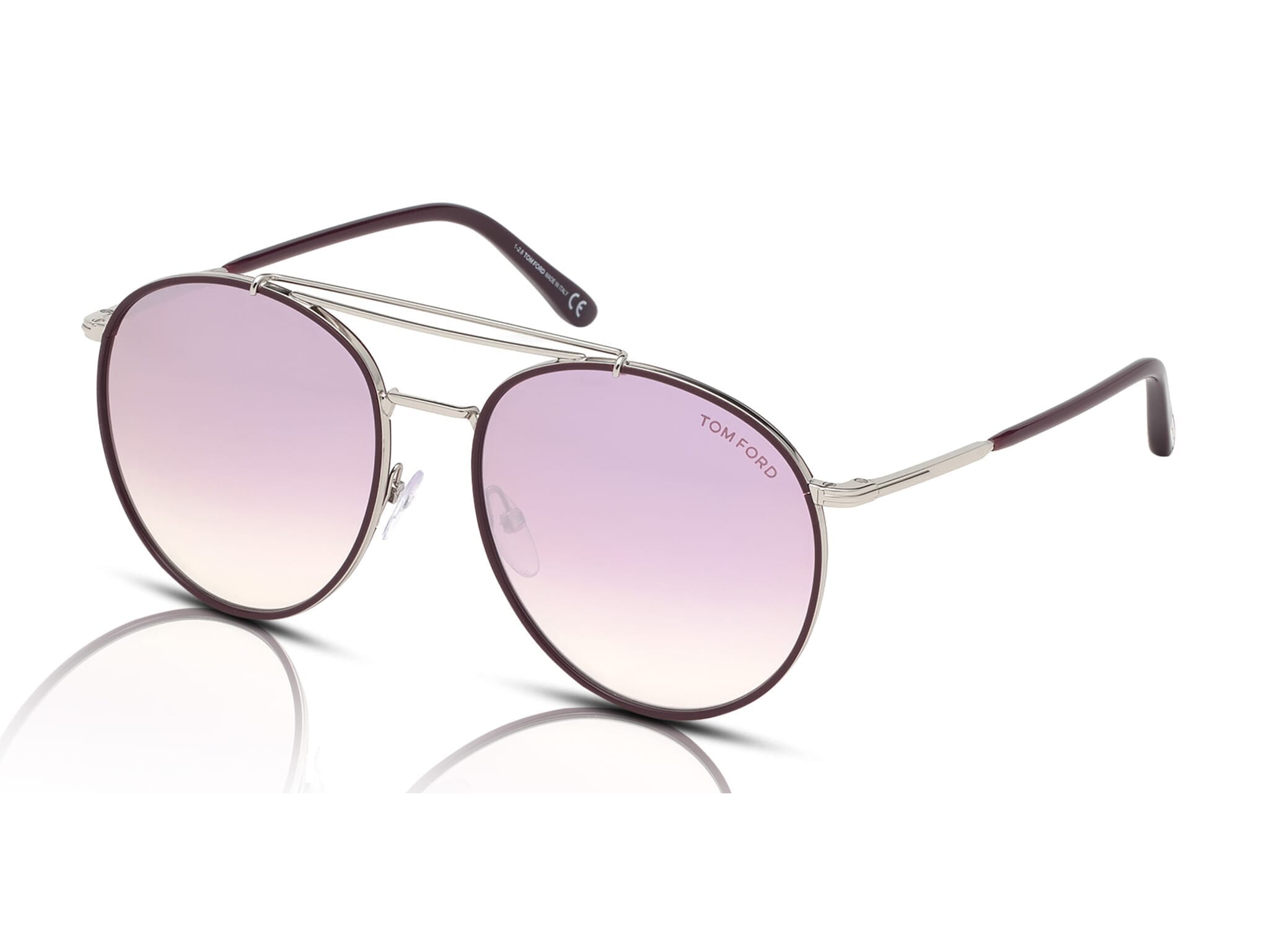 Tom Ford Wesley FT0694 Men's Sunglasses 16T Silver/Purple