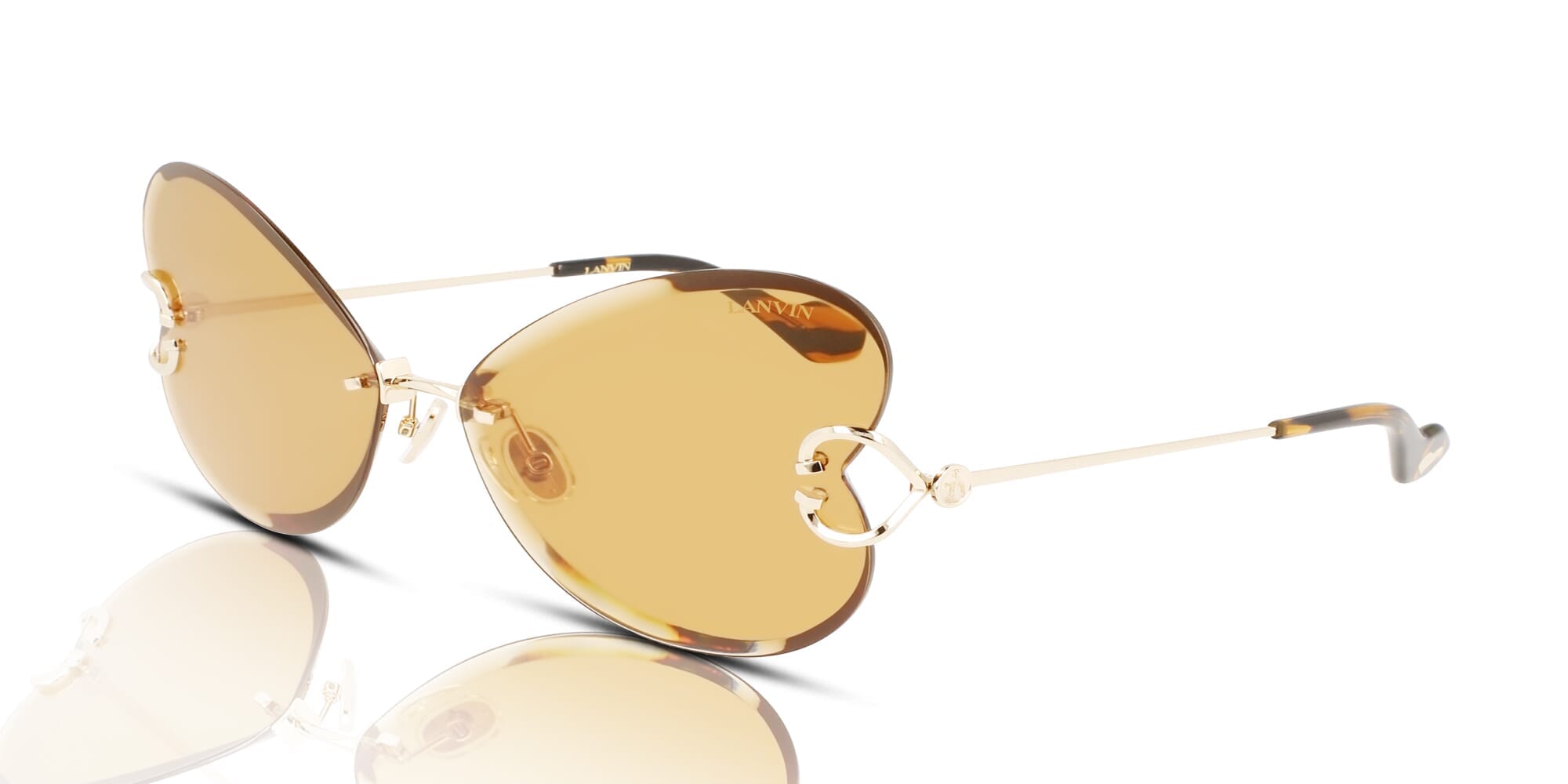 LANVIN ハタフライフレムサンクラス LNV124S 706 Lanvin LNV124S Women's Sunglasses 706 Gold/Coral Gradient