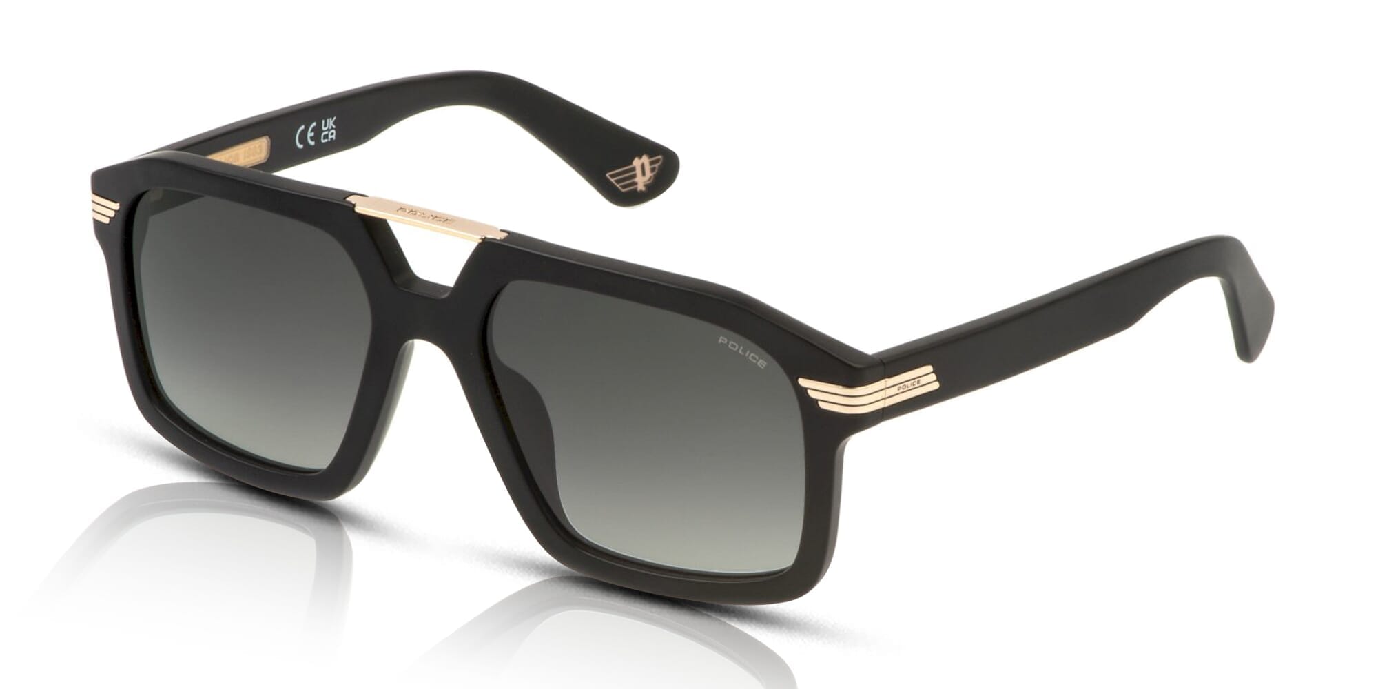 Police Razor 4 Police Forty 1 SPLP28 Men's Sunglasses 0703 Matte Sandblasted Black ...