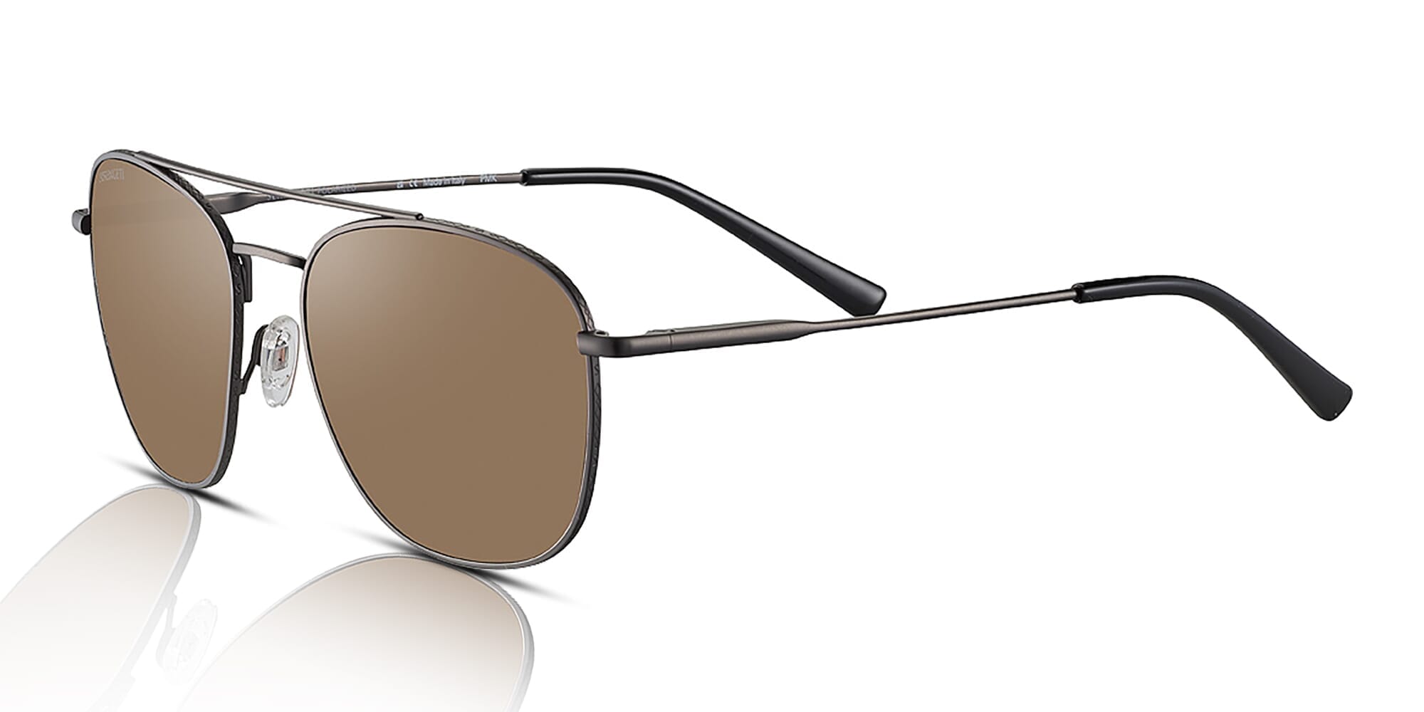 Serengeti Sport Sunglasses - Matte Brown & Dark Gunmetal Frame, Mineral Lenses For Outdoor Activities