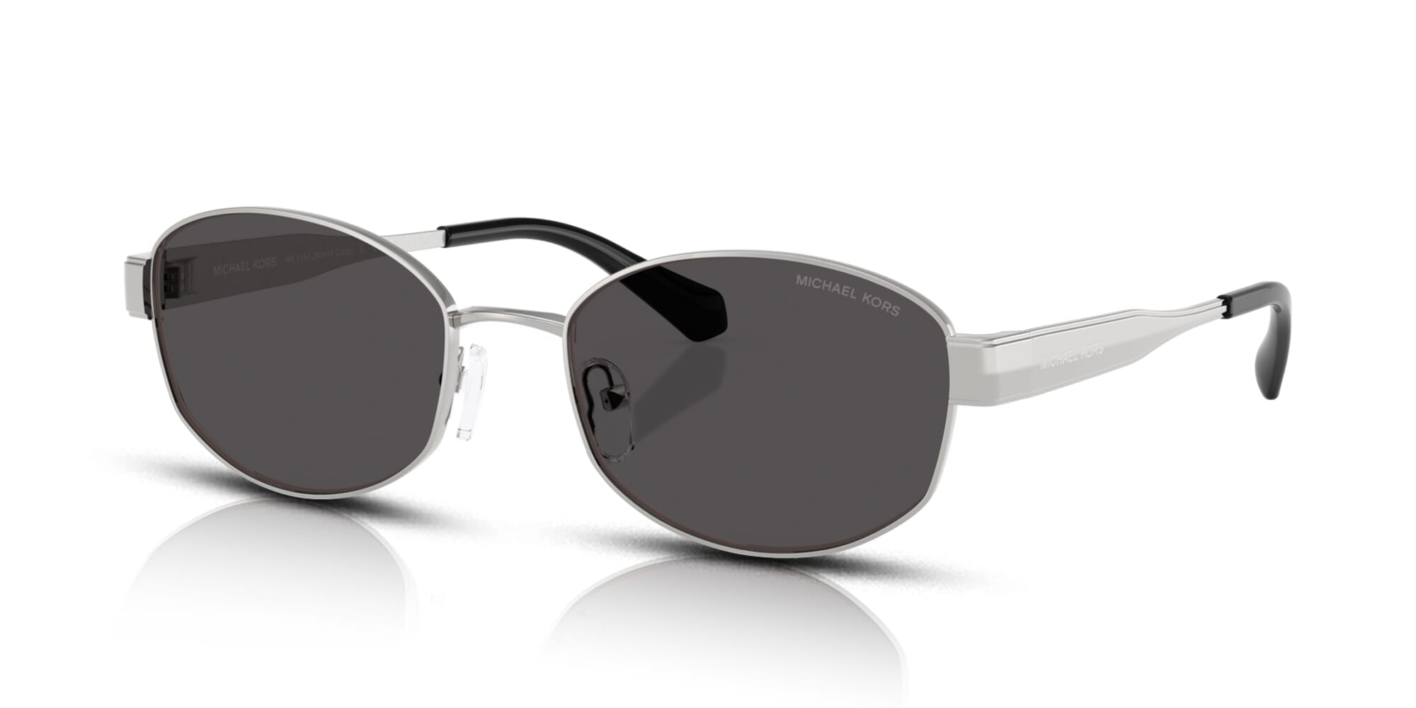 サングラス Michael Kors Woman Sunglasses Silver 0MK1160 SILVER Michael Kors MK1160 Biarritz XXL (61 - 14) with Silver