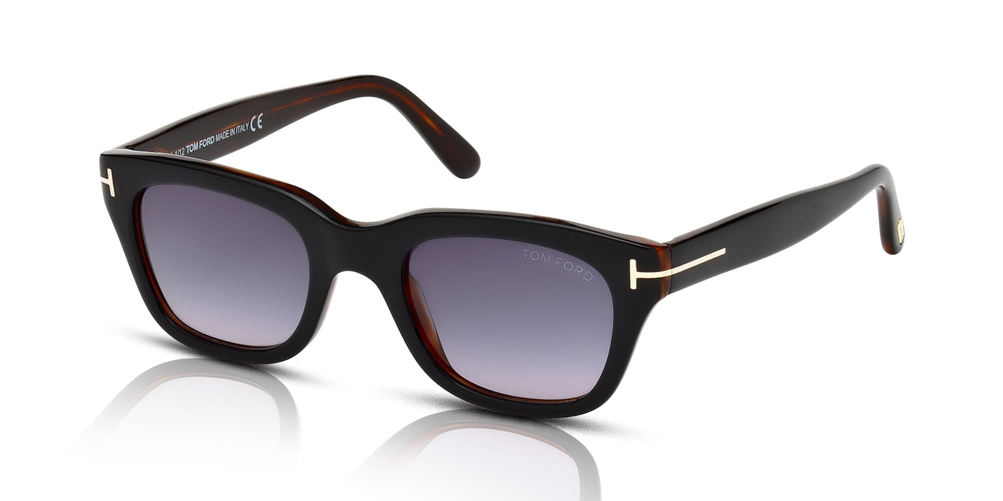 Tom Ford Snowdon FT0237 Men's Sunglasses 05B Black Havana/Smoke Gradient 52mm