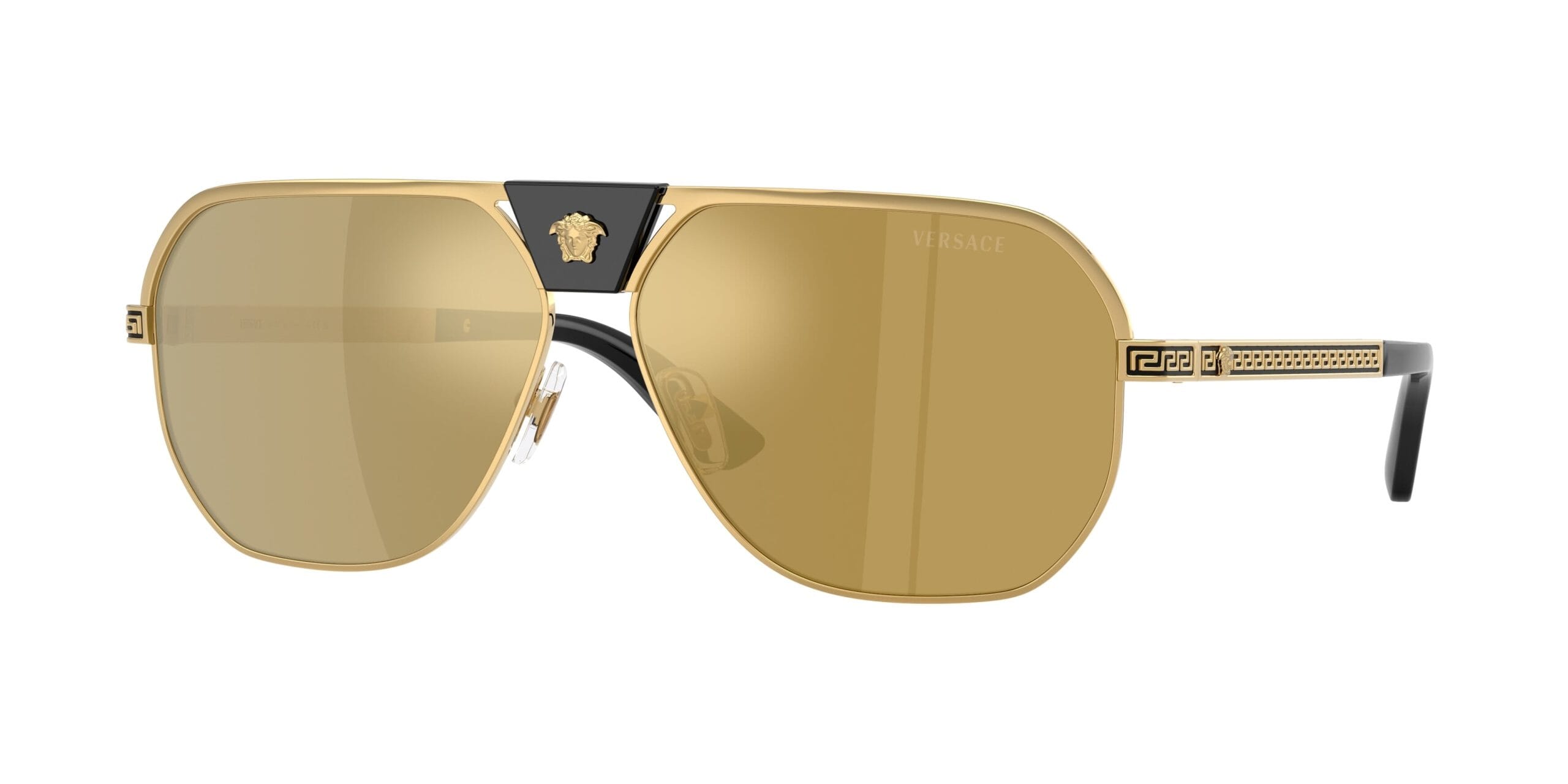 Versace VE2294 Men's Sunglasses 10025A Gold/Brown Mirror Gold