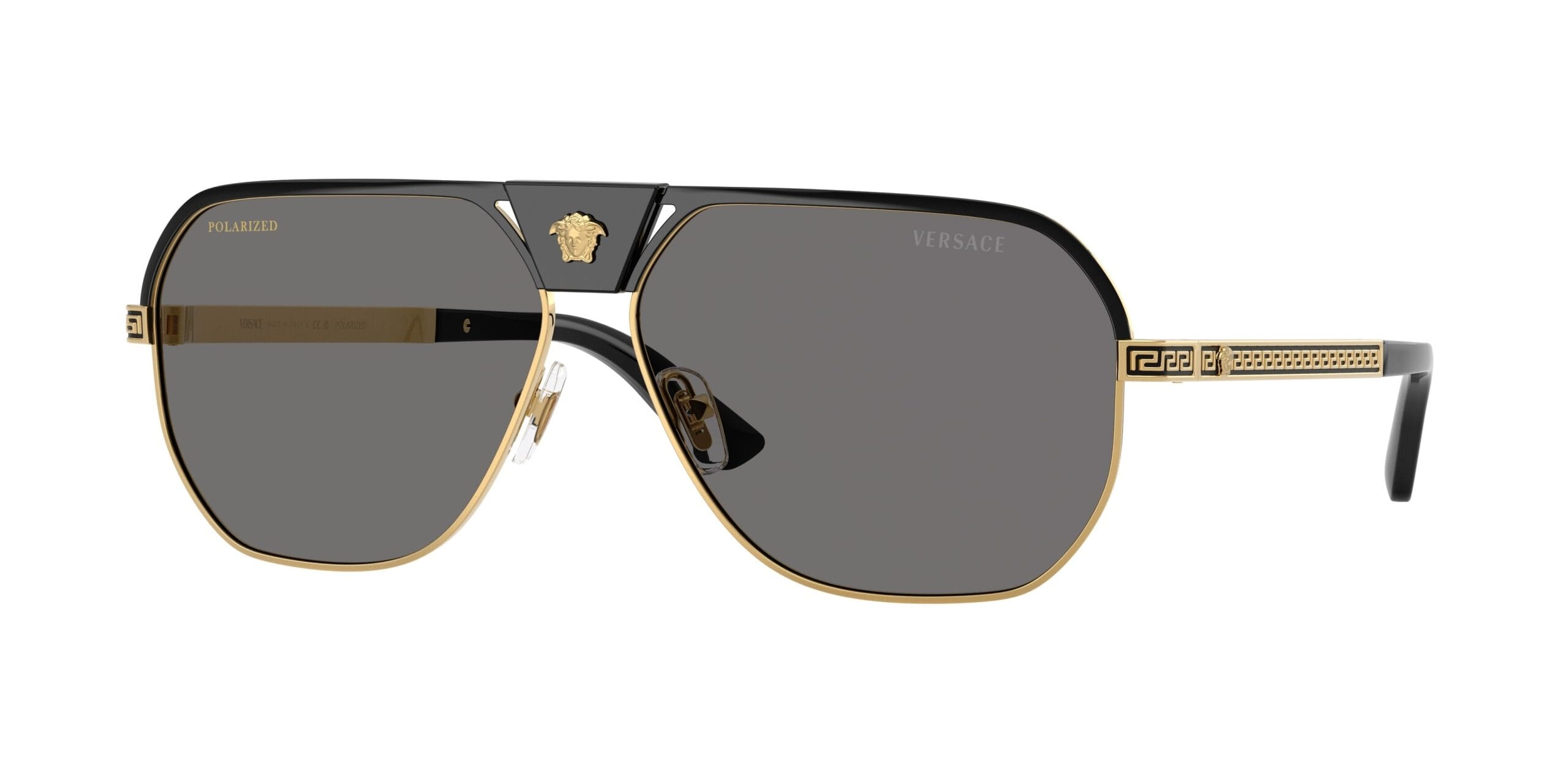 Versace VE2294 Men's Sunglasses 100281 Black/Dark Grey Polarized