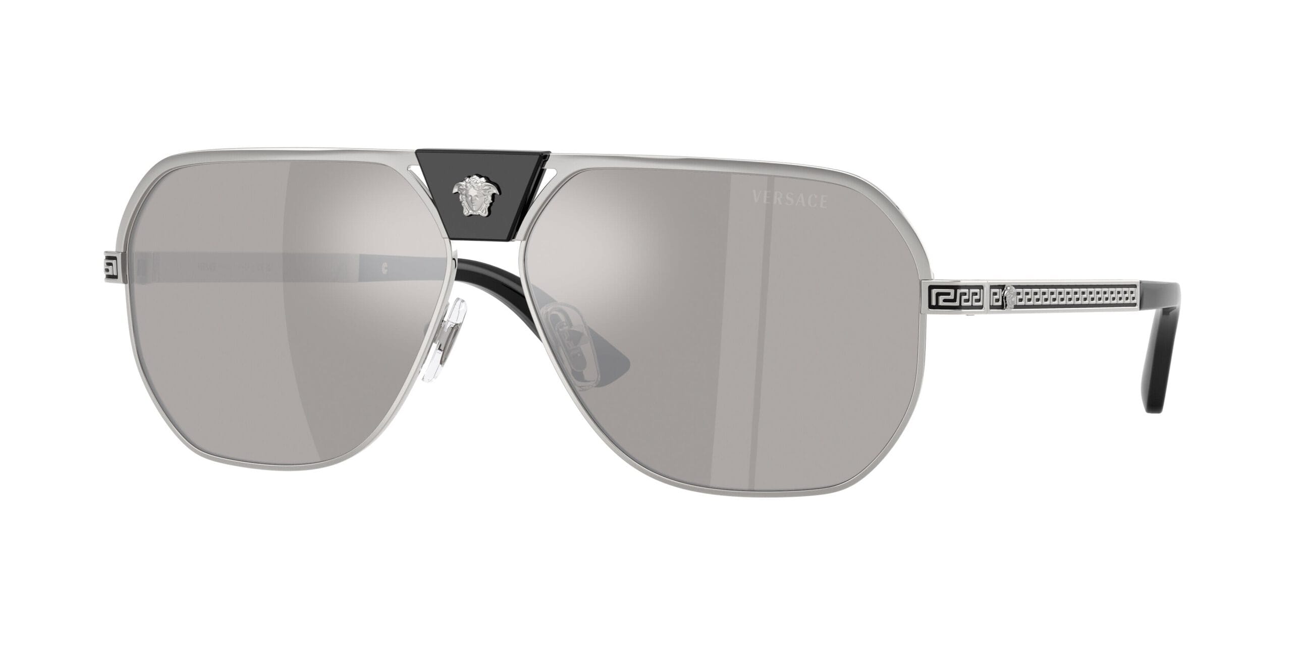Versace VE2294 Men's Sunglasses 10006G Silver/Light Grey Mirror Silver