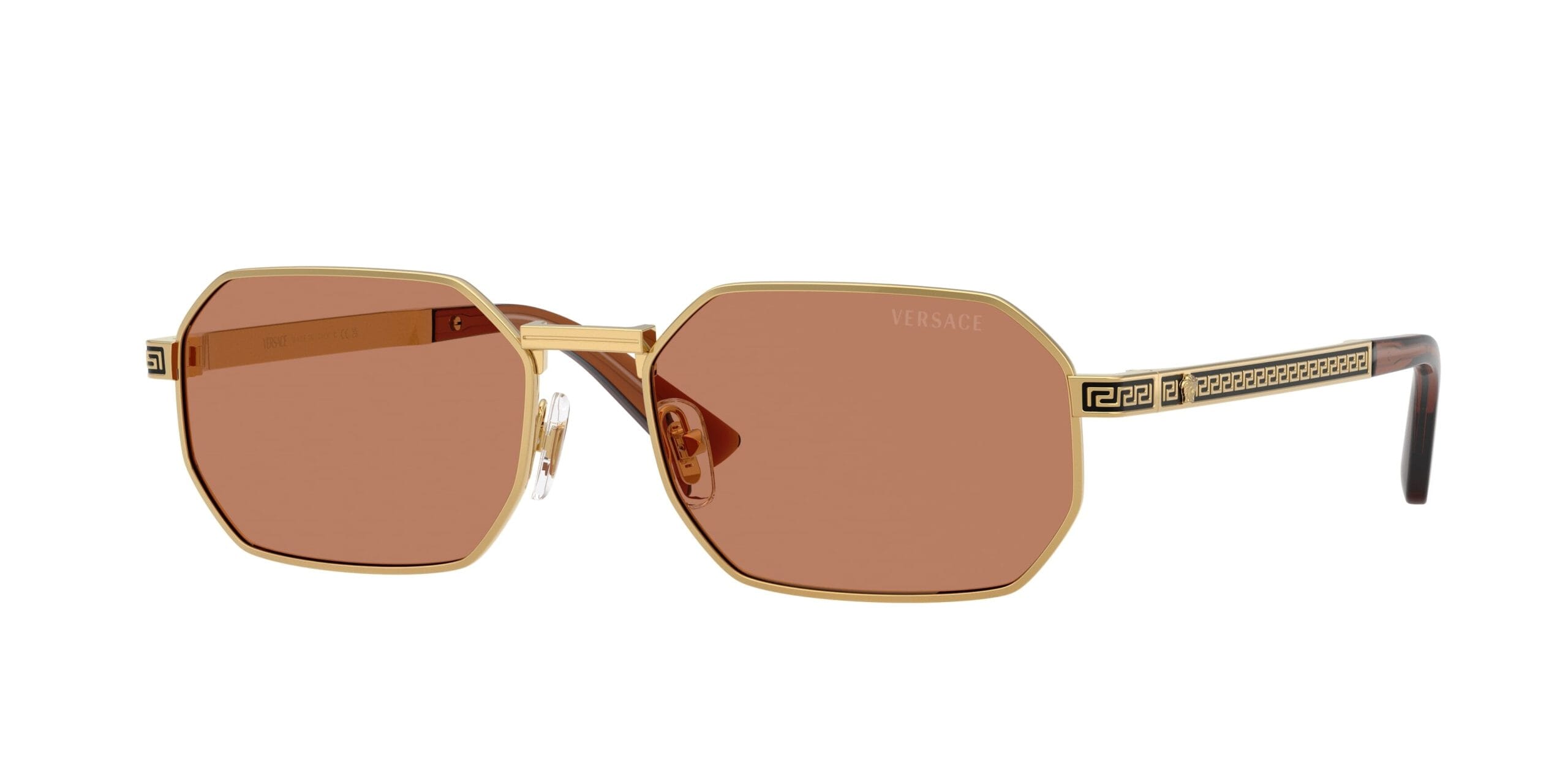 Versace VE2297 Men's Sunglasses 100273 Gold/Brown