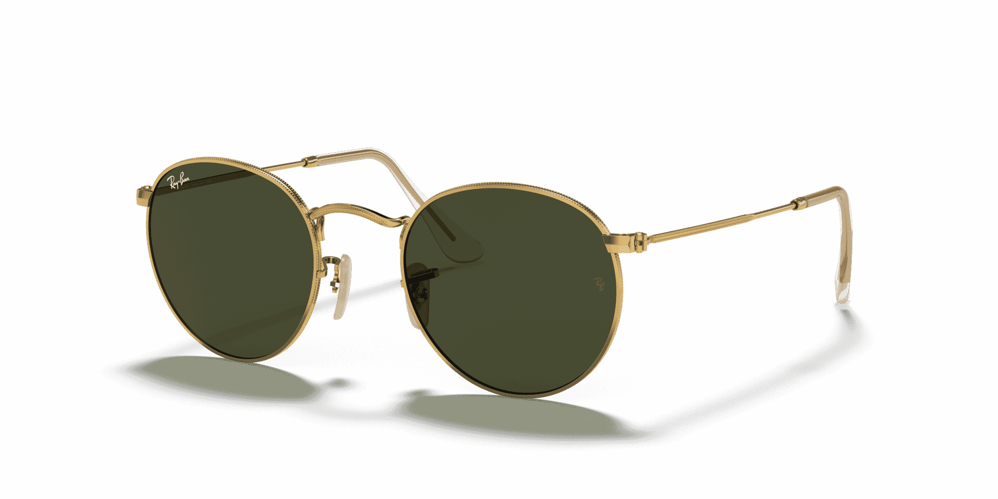 Ray-Ban Round Metal RB3447 Men's Sunglasses 001 Arista Gold/G-15 Green