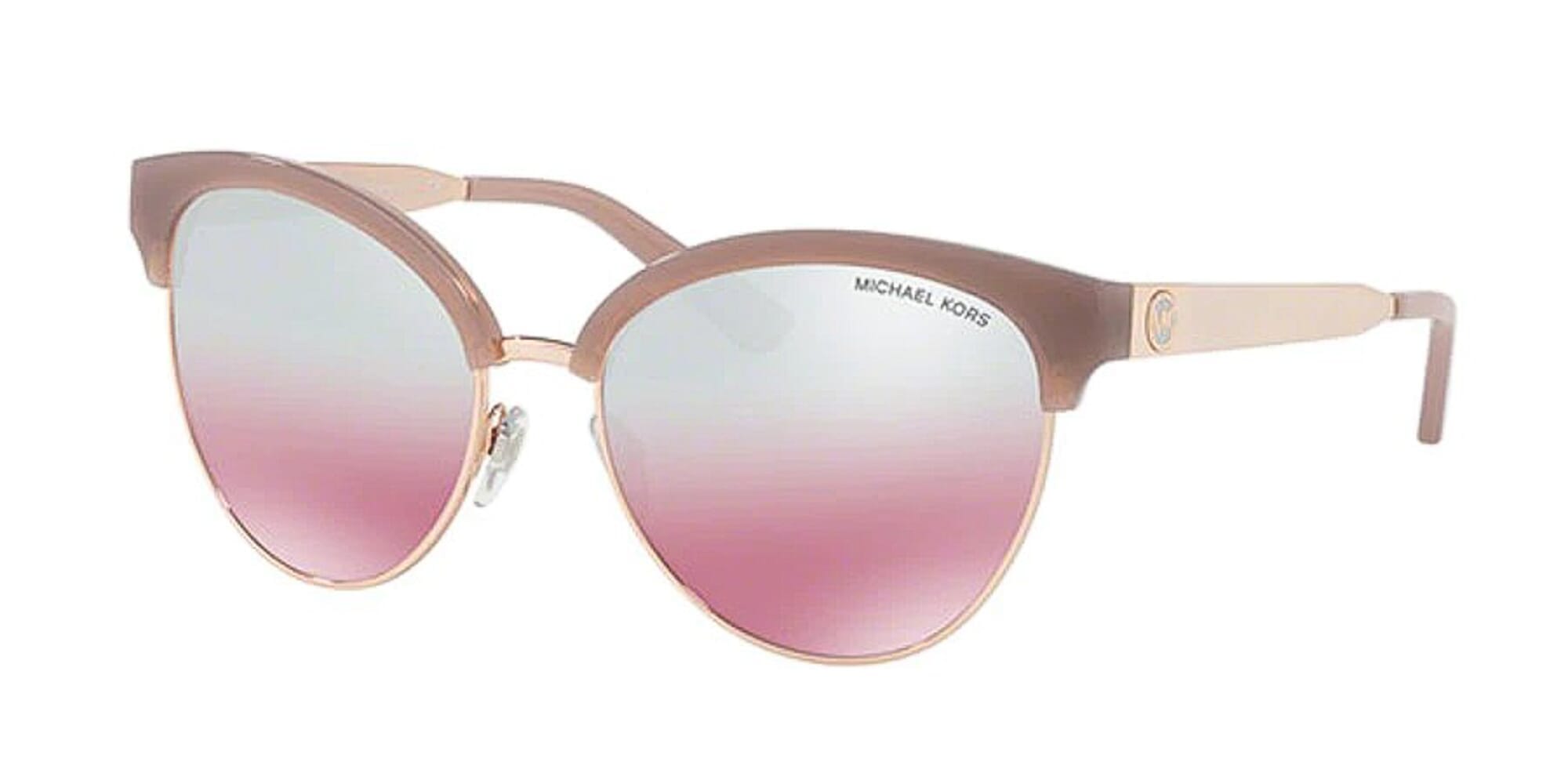 Michael Kors Amalfi MK2057 Women's Sunglasses 33097E Milky Pink/Blue Silver Flash