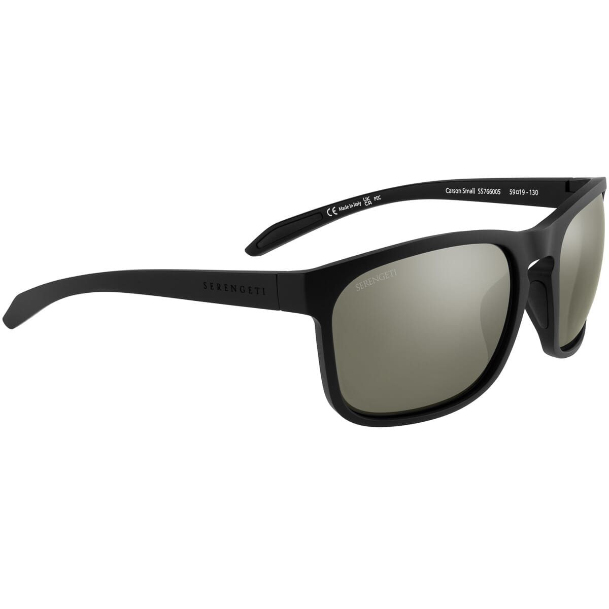 Serengeti Carson Small SS766005 Sunglasses Matte Black/Mineral Polarised 555nm